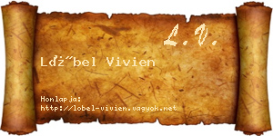 Löbel Vivien névjegykártya